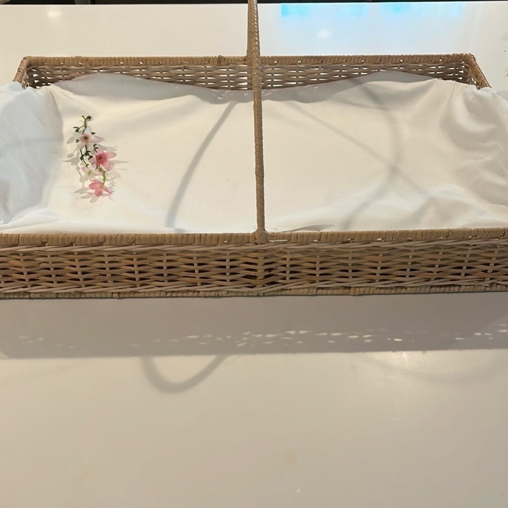Nordstrom large wicker baby changing basket